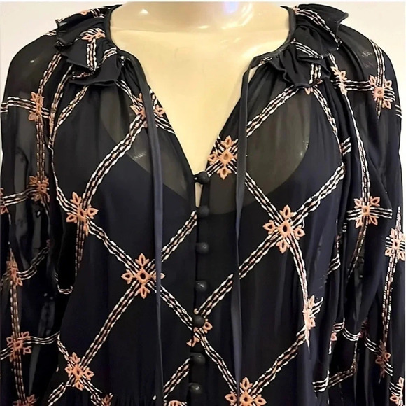 🆕 Johnny Was Jackie Mini Dress Black Small - Picture 11 of 15